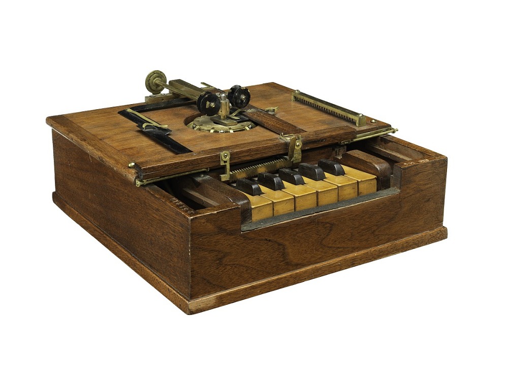 Photo du premier brevet déposé pour une machine à écrire